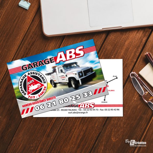 Carte publicitaire Garage ABS Talmas